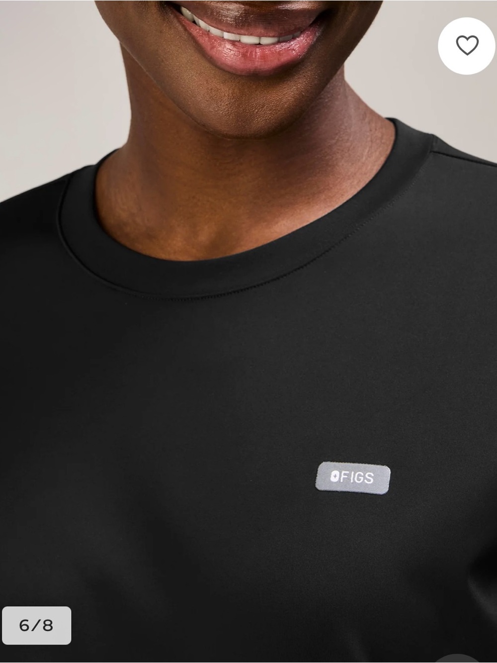 FIGS Women’s Black Crewneck Pullover - Picture 5 of 8